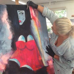 Rikke painting "Yes, Sir"